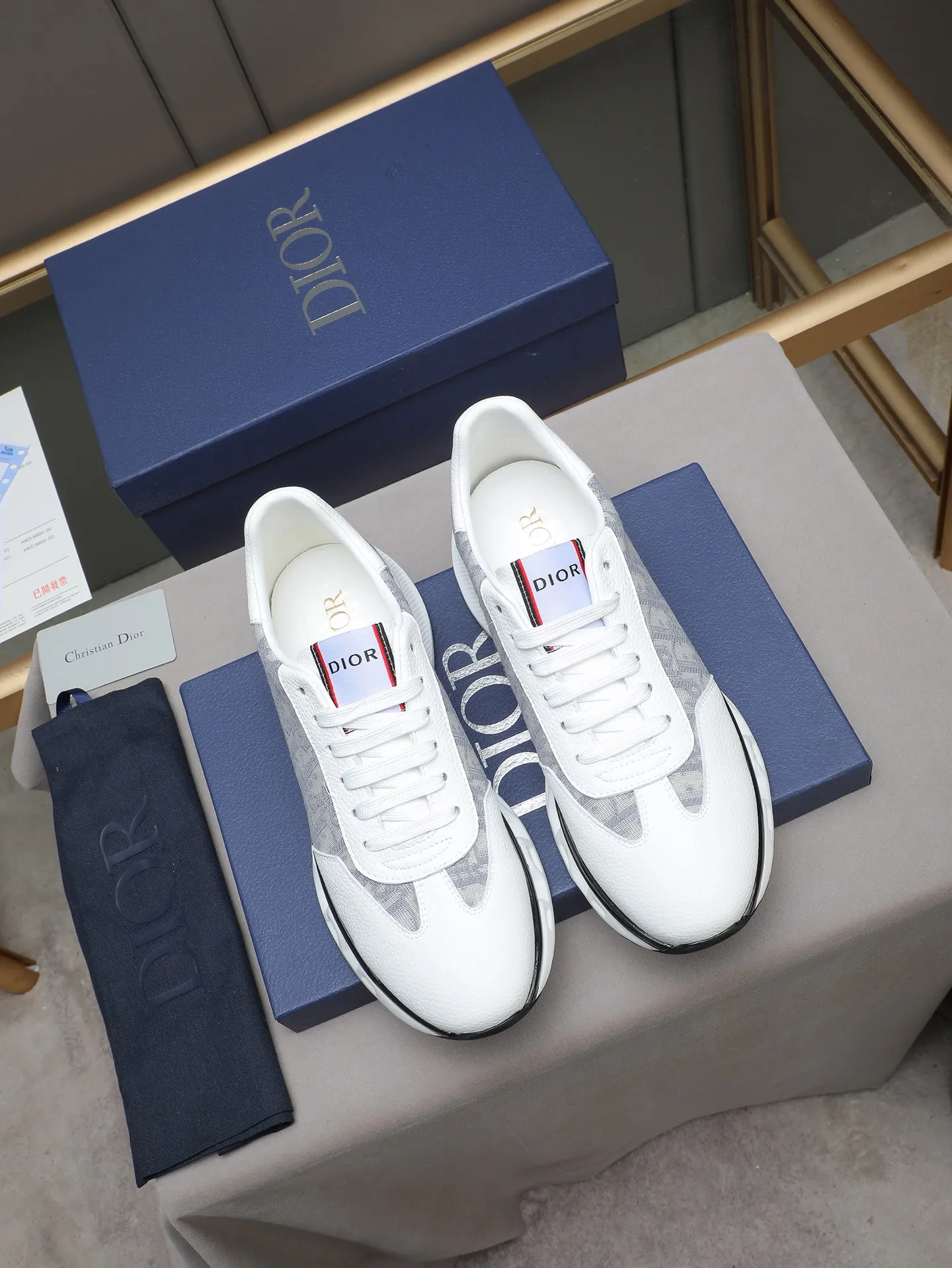 PP460 New Dior🆕The latest men's casual sports shoes, the upper is made of imported cowhide➕Dior's special material! Breathable sheepskin. The TPU blade base is lightweight and wear-resistant! Size:38-44 (45 customized)